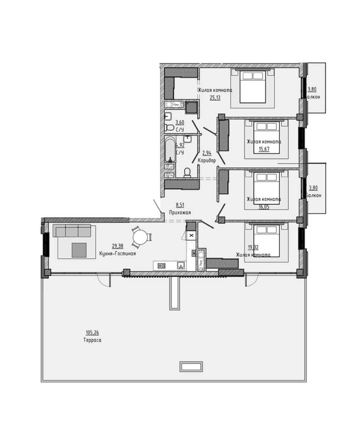 План 238,88 м²